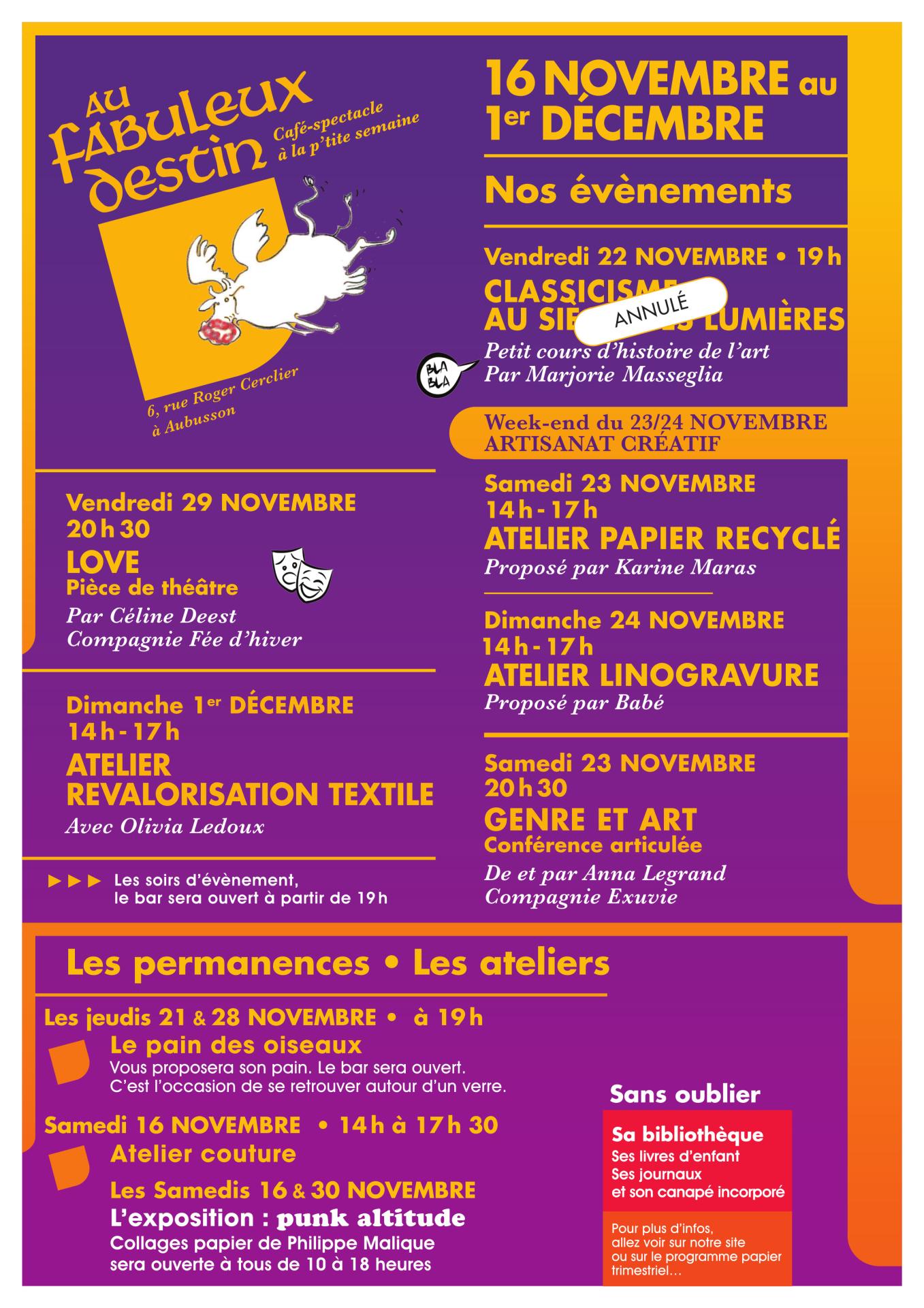 Affiche 16 nov 1er de c